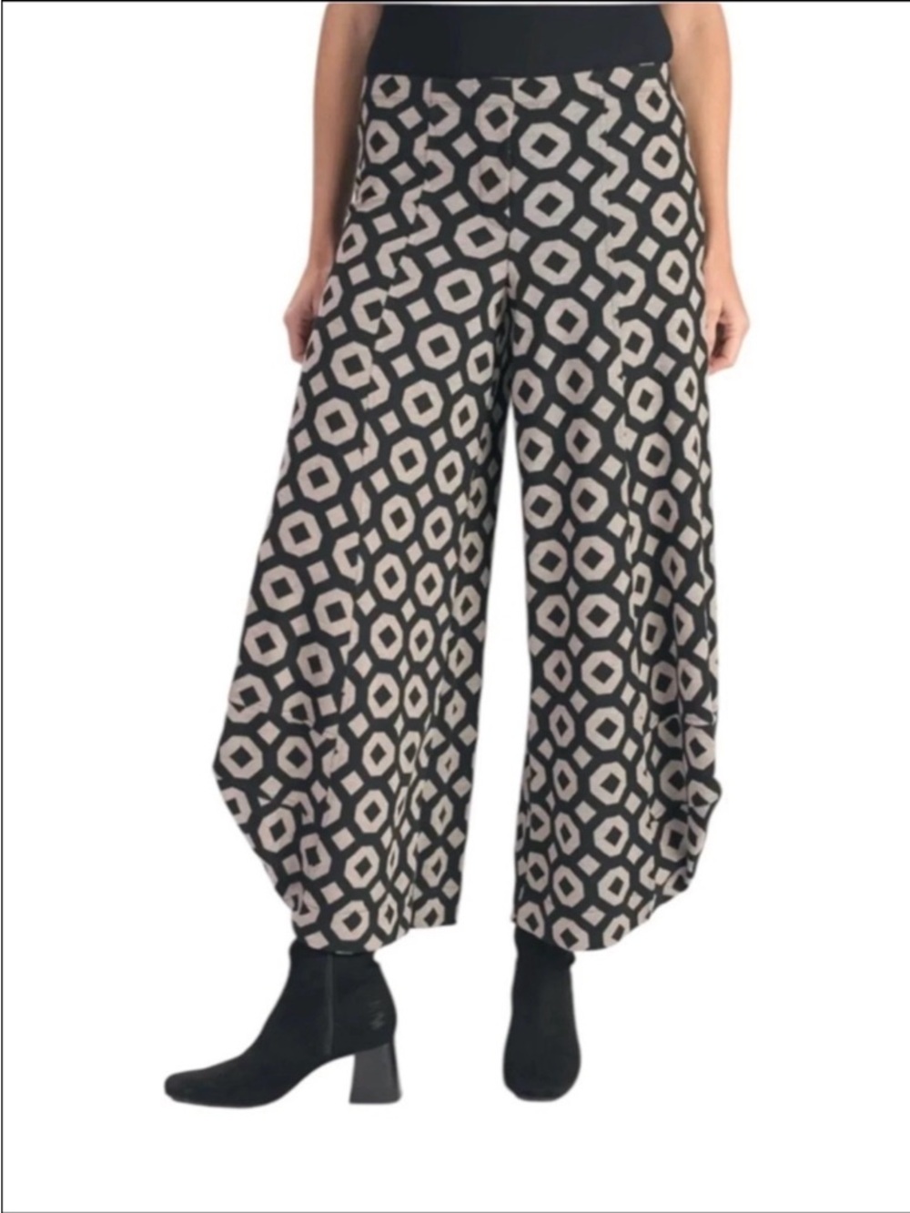 Alembika Sawyer Punto Retro Pants Sz US 20-22 | Alembika 8 Black Beige NWT $248